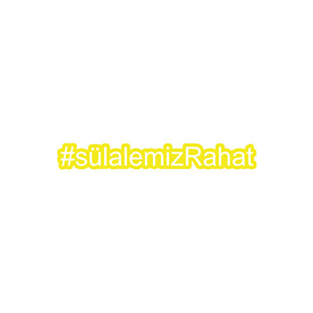 Sülalemiz Rahat Araba Sticker 17x17 Cm Sarı