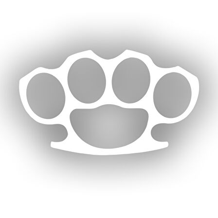 Muşta Araba Sticker 17x17 Cm Beyaz