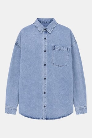 Mavi Regular Fit Pamuk Cepli Uzun Kollu Denim Ceket Gömlek