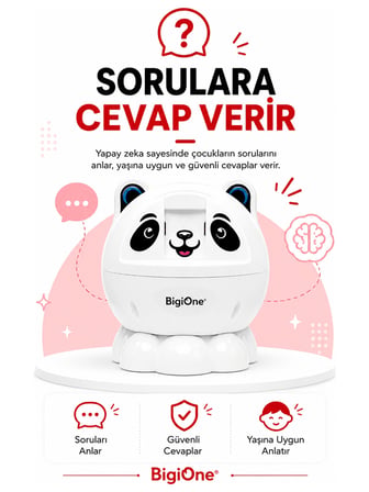 BigiOne Sesli Eğitici Oyuncak | Yapay Zeka Destekli Ekransız Öğrenme Arkadaşı