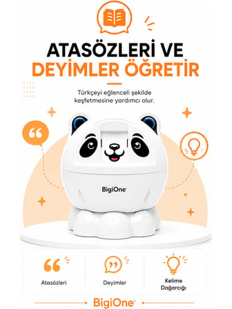 BigiOne Sesli Eğitici Oyuncak | Yapay Zeka Destekli Ekransız Öğrenme Arkadaşı
