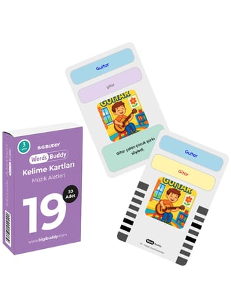 WordsBuddy Çocuklar İçin Türkçe İngilizce Ev Yaşamı ve Hobi Paketi 90 Kart 3'lü Set (Cihaz Hariç)