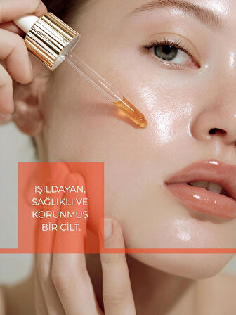 GLONE C Vitamini Aydınlatıcı Yüz Serumu | 30ml | Leke Karşıtı, Cilt Tonu Eşitleyici ve Işıltı Veren Formül