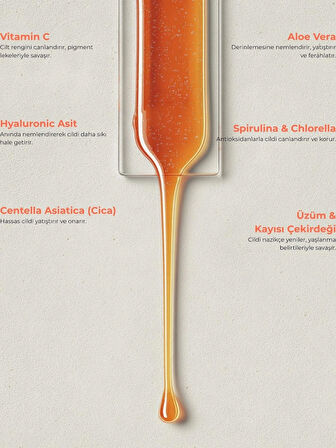 GLONE C Vitamini Aydınlatıcı Yüz Serumu | 30ml | Leke Karşıtı, Cilt Tonu Eşitleyici ve Işıltı Veren Formül