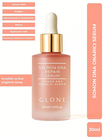 GLONE Somon DNA Onarıcı Yüz Serumu | 30ml | Somon Dna & Kolajen | Yaşlanma Karşıtı ve Yenileyici