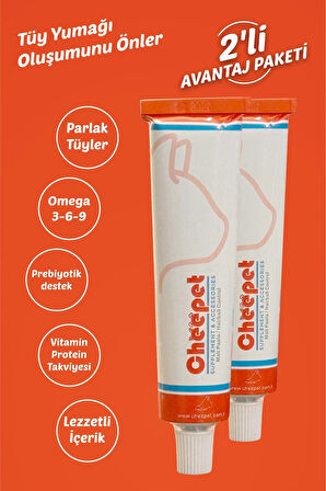 CHEEPET Kedi Maltı – Tüy Yumağı Macunu ve Destekleyici Kedi Pastası (50g+50g)