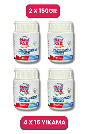 BULAŞIK MAKİNESİ PARLATICILI TOZ DETERJAN 4 X 150 GR