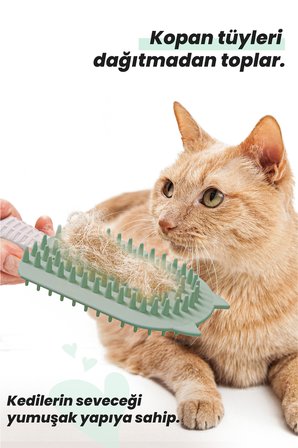 Silikon Kedi Köpek Tarağı Tüy Toplayıcı Tarak Kısa Tüylü Kediler İçin Tüy Toplama Fırçası Tarak (Karışık Renk)