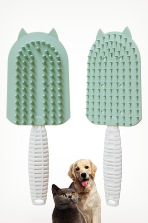 Silikon Kedi Köpek Tarağı Tüy Toplayıcı Tarak Kısa Tüylü Kediler İçin Tüy Toplama Fırçası Tarak (Karışık Renk)