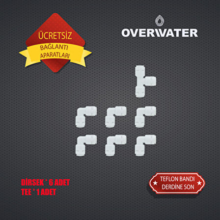 OverWater Açık Kasa Su Arıtma Cihazı 7 Li Filtresi Seti 11 Aşamalı Özel Sarım Membran Filtre
