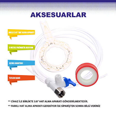 OverWater Savora 14 Aşamalı 8 Lt. Çelik Tanklı Kapalı Kasa Pompalı Su Arıtma Cihazı Özel Sarım Membran Filtre