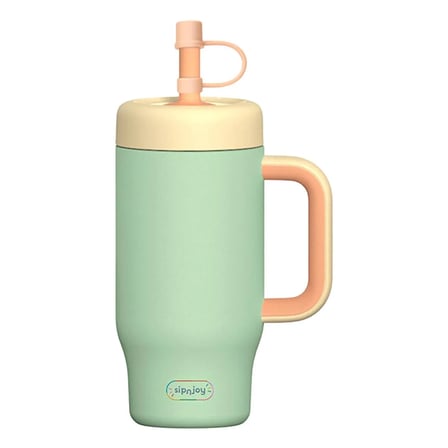 SipnJoy - HandleHug Tumbler Pipetli Suluk 550 ml - Mint