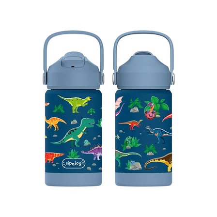 SipnJoy - FlipSip Çocuk Su Termosu | 360 ml -  Dino Roar