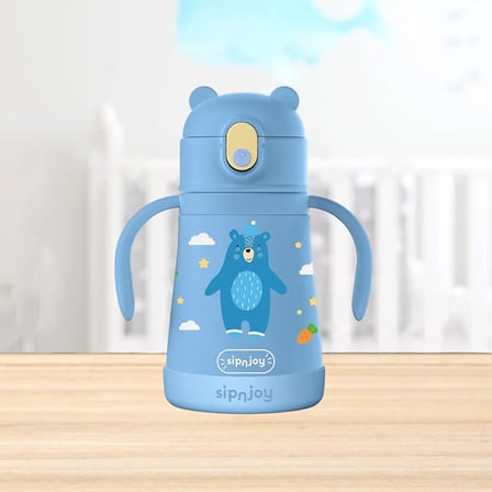 SipnJoy - SippyPals Çocuk Su Termosu | 360 ml - Koyu mavi