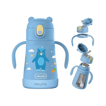 SipnJoy - SippyPals Çocuk Su Termosu | 360 ml - Koyu mavi