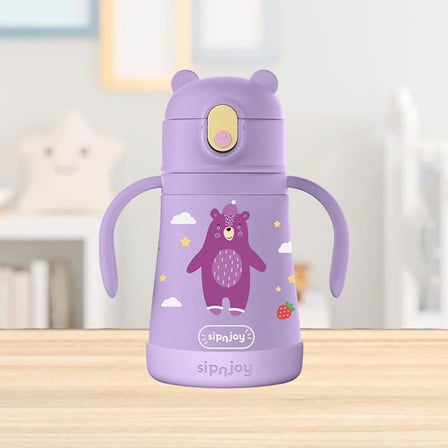 SipnJoy - SippyPals Çocuk Su Termosu | 360 ml - Mor