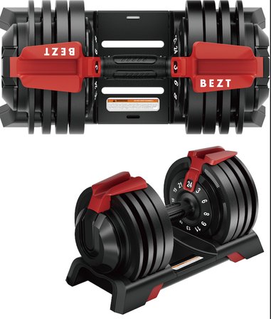 2li Bezt Premium Sports Ayarlanabilir Dambıl Seti 24KG Kırmızı