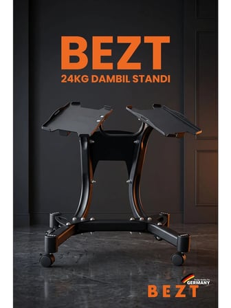 2li Bezt Premium Sports Ayarlanabilir Dambıl Seti 24KG Kırmızı + stand