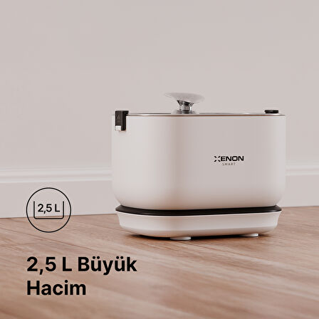 Xenon Smart Akıllı Otomatik Şarj Edilebilir Bataryalı Pet Su Sebili Kablosuz Su Şelalesi Ultra Sessiz Çelik Su Pınarı X8653