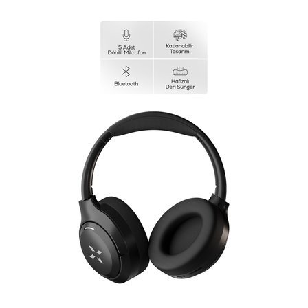 Bluetooth Kulaklık ANC | 600 mAh, BT 5.4, Şeffaf Mod, Hızlı Şarj (X6720)