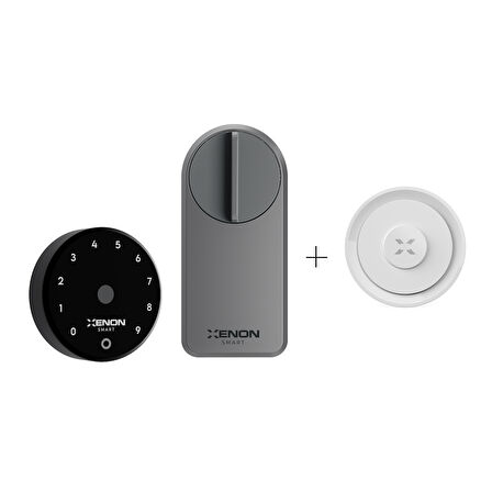 Xenon Smart Akıllı Motorlu Kapı Kilidi Sesli Komut Uyumlu Smart Lock ve Zigbee 3.0 & Wi-Fi & Ble Akıllı Gateway Hub Seti