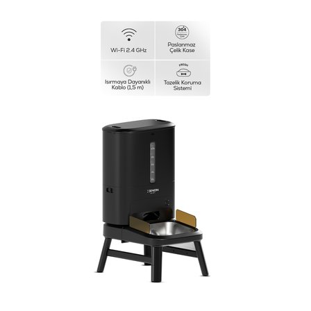 Xenon Smart Köpek Mama Kabı | Akıllı, 15L, Mobil Kontrol, Büyük Taneli Mama Uyumlu, Yükseklik Ayarlı (X8630)