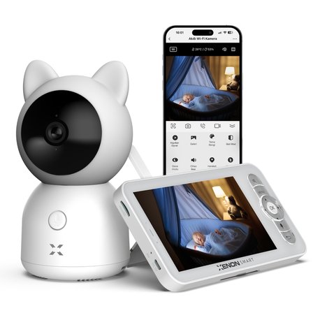 Xenon Smart Bebek Kamerası, Beyaz Gürültü Makinesi, Hava Temizleyici ve Akıllı Ampul | 4’lü Set, Mobil Kontrol