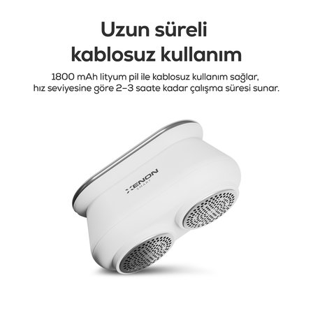 Xenon Smart Şarjlı Tüy Toplama Makinesi | 7200 RPM, 3 Kademe, Çift 6 Bıçaklı, LED Ekran, USB-C, 1800 mAh (X6175)