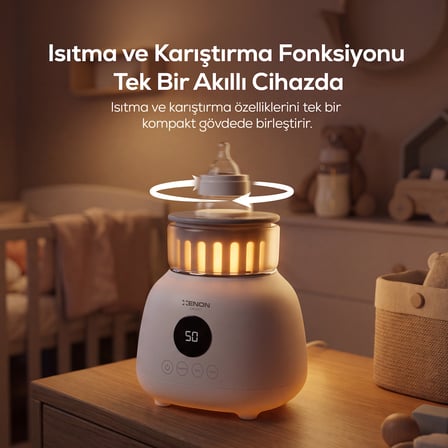 Biberon Isıtıcı | Anne Sütü Çözdürme, Karıştırıcılı, Hassas Sıcaklık, Geniş Biberon Uyumlu (X1003)