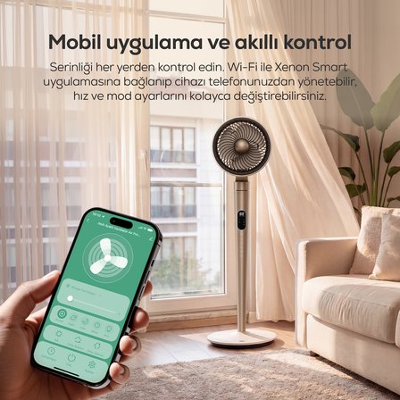 Ayaklı Vantilatör Air Pro | Akıllı, Sıcaklık Sensörlü, 3D Salınım, Işıklı (X7432)