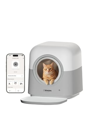 Otomatik Kedi Tuvaleti | 60L, 6L Atık Hazneli, UV, Wifi, Kilo Takibi, Akıllı Kedi Tuvaleti (X8621)