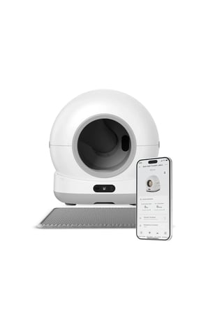 Xenon Smart Kedi Tuvaleti ve Mama Kabı 2'li Set | WiFi, 72L Otomatik Kedi Tuvaleti, Çelik Mama Kabı, Mobil Kontrol