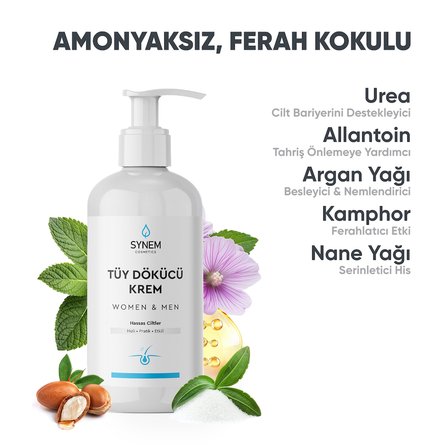 Synem Tüy Dökücü Krem Hassas Cilt Unisex 250 ml