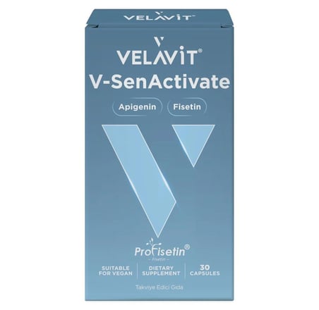 V-Sen Activate Fisetin, Apigenin, Kuersetin ve Piperin İçeren Takviye Edici Gıda