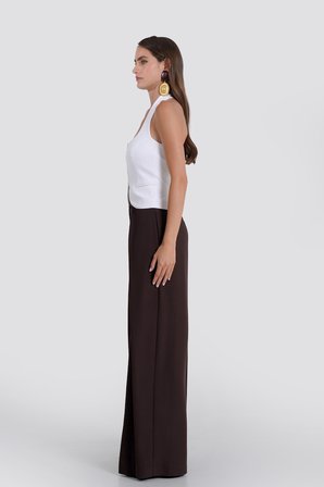 Kadın Beyaz Halter Yaka Crop Yelek