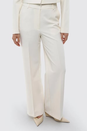 Kadın Ekru Slim Fit Basic Pantolon