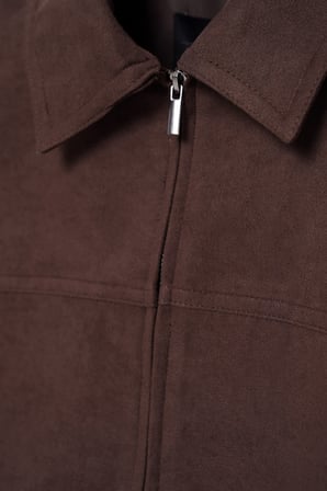 Kadın Kahverengi Oversize Süet Bomber Ceket