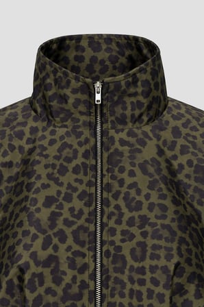 Kadın Haki Leopar Desenli Bomber Ceket