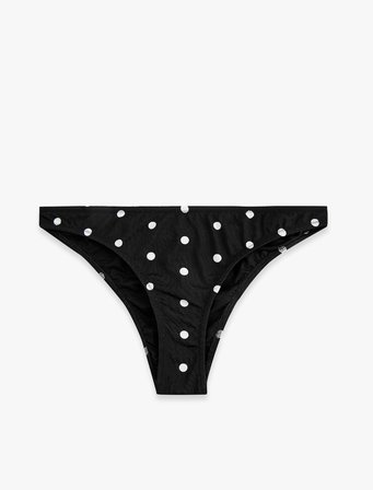 Puantiye Desenli Brazilian Bikini Altı
