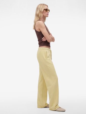 Beli Bağcıklı Lastikli Geniş Paça Eşofman Pantolon