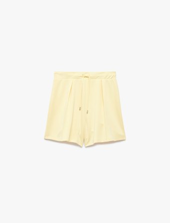 Beli Bağcıklı Mini Şort