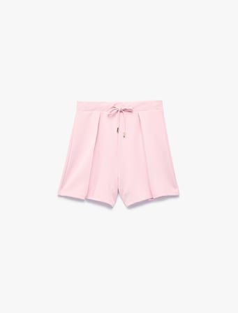 Beli Bağcıklı Mini Şort