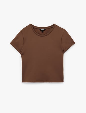Slim Fit Kısa Kollu Bisiklet Yaka Spor Tişört