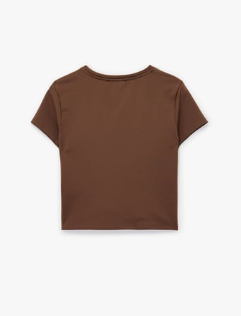 Slim Fit Kısa Kollu Bisiklet Yaka Spor Tişört