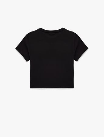 Slim Fit Kısa Kollu Pamuklu Bisiklet Yaka Spor Tişört
