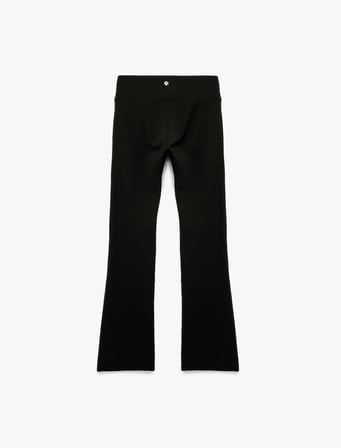 Yüksek Bel Slim Fit İspanyol Paça Spor Tayt