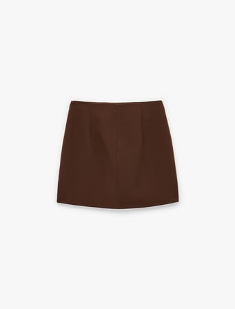 Slim Fit A Kesim Yüksek Bel Mini Etek