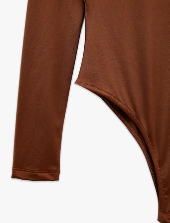Bisiklet Yaka Uzun Kollu Bodysuit