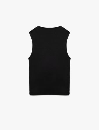 Modal Karışımlı Slim Fit Dik Yaka Uzun Kollu Tişört