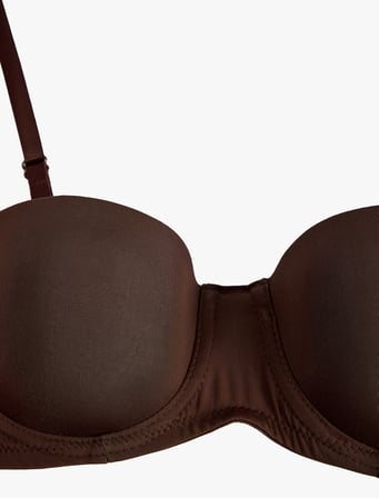 Dolgulu Kaplı Balenli Push Up Sütyen